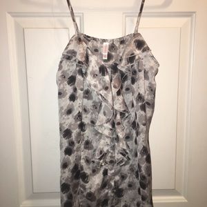 Grey floral tank top